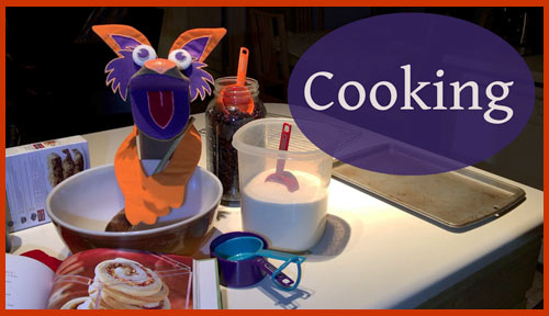 Calvin Coyote love to cook